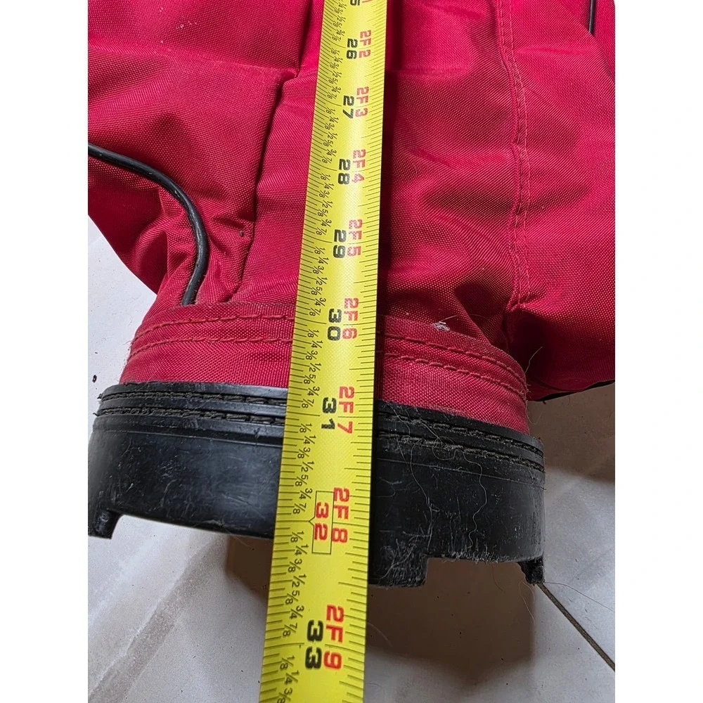 Vintage Red Golf Sunday Carry Bag Lightweight Canvas Padded Strap 32 Inch‎